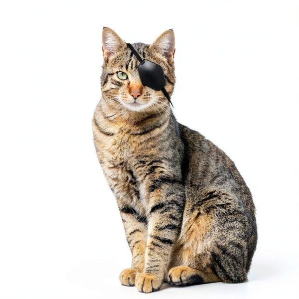 YeeBeny Cat Eye Patch, Eye Patch for Cats After Surgery Wounds, Adjustable Cats Eye Cover for Cat Eye Shield for Small Cats Pack of 2-5