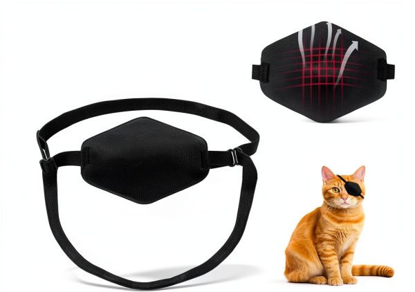 YeeBeny Cat Eye Patch, Eye Patch for Cats After Surgery Wounds, Adjustable Cats Eye Cover for Cat Eye Shield for Small Cats Pack of 2-3