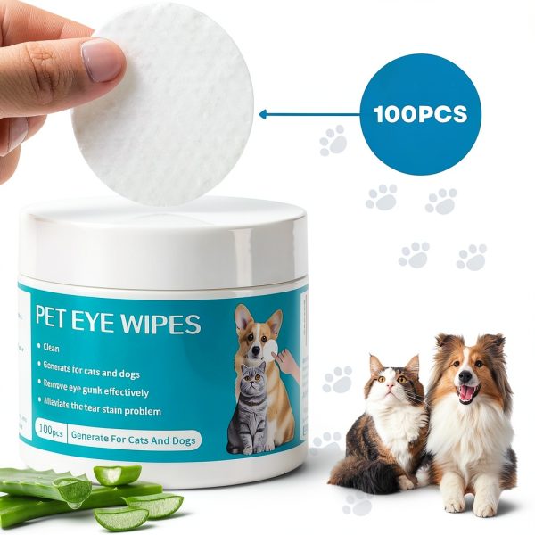 Pet Eye Wipes for Cats and Dogs, Dog Eye Wipes, Eye Wipes for Dogs, Pet Eye Wipes for Remove Tear Stain, Eye Debris, 100 Count-3
