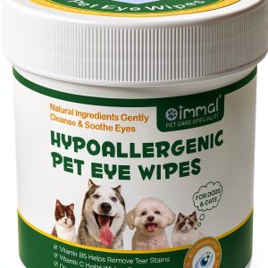 Dog Eye Wipes for Dogs and Cats - Hypoallergenic Tear Stain Remover Wipes - Gentle Eye Wipes for Dogs with Coconut Oil for Discharge and Crust - 150 Count-0