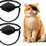 YeeBeny Cat Eye Patch, Eye Patch for Cats After Surgery Wounds, Adjustable Cats Eye Cover for Cat Eye Shield for Small Cats Pack of 2-0